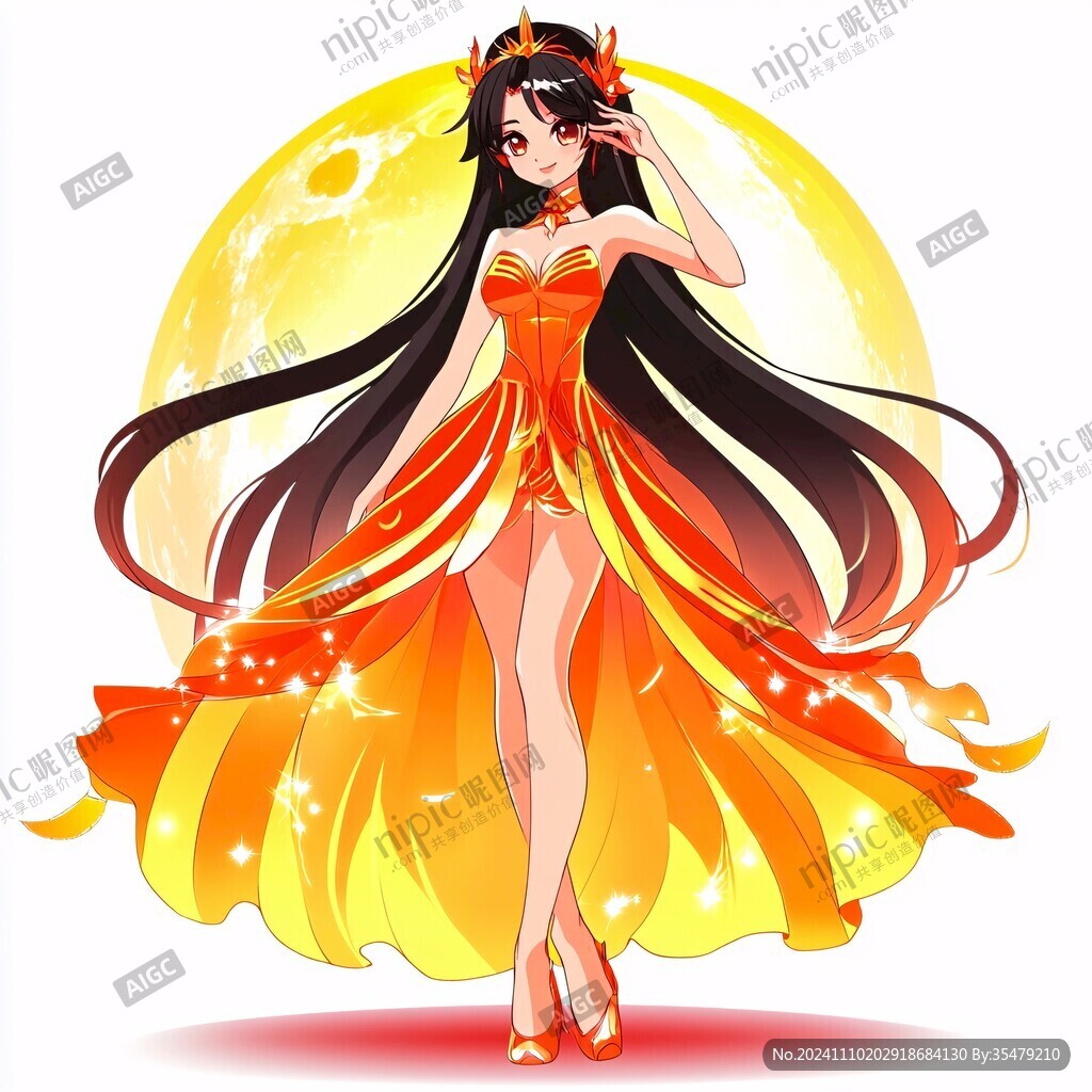 貂蝉拜月古典美女