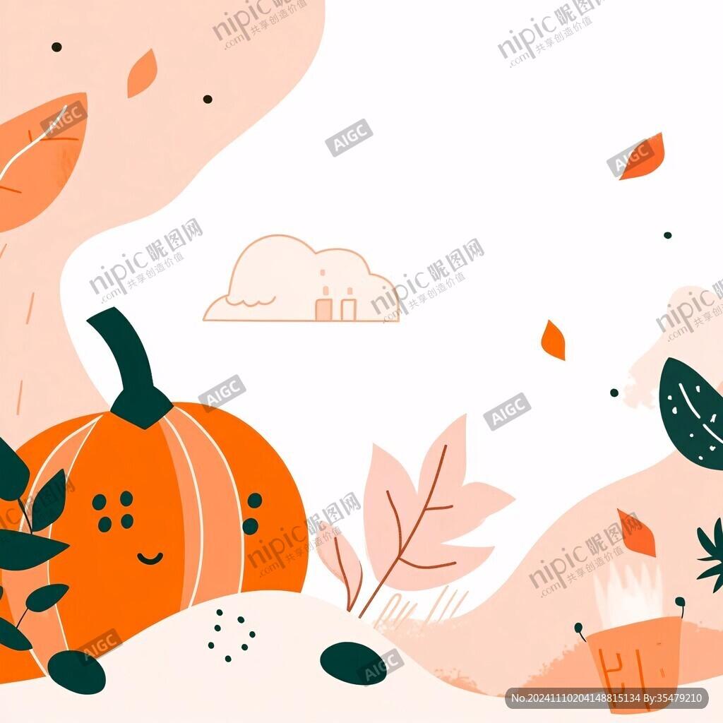 秋天文创插画