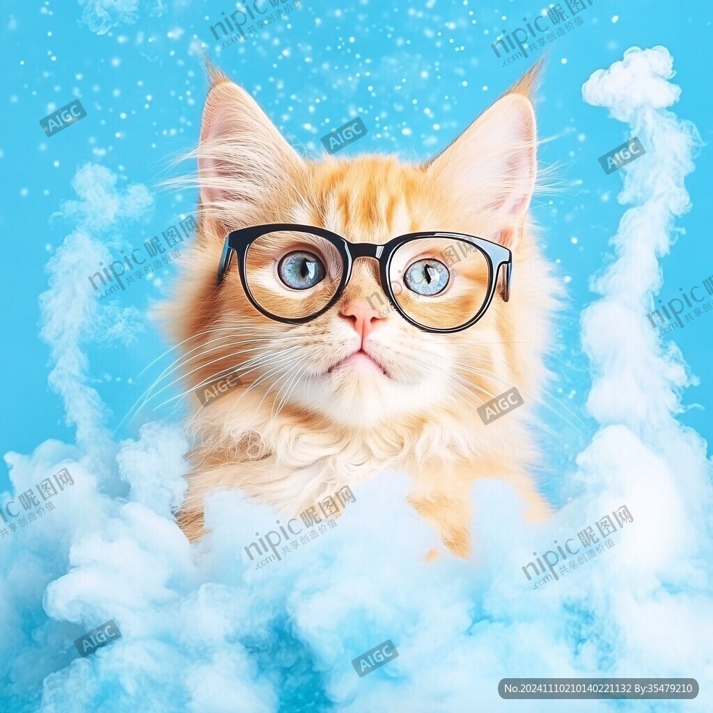 猫在火山尘埃云面前