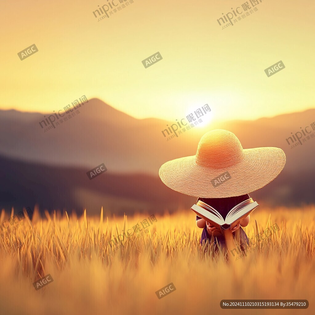 阳光下看书