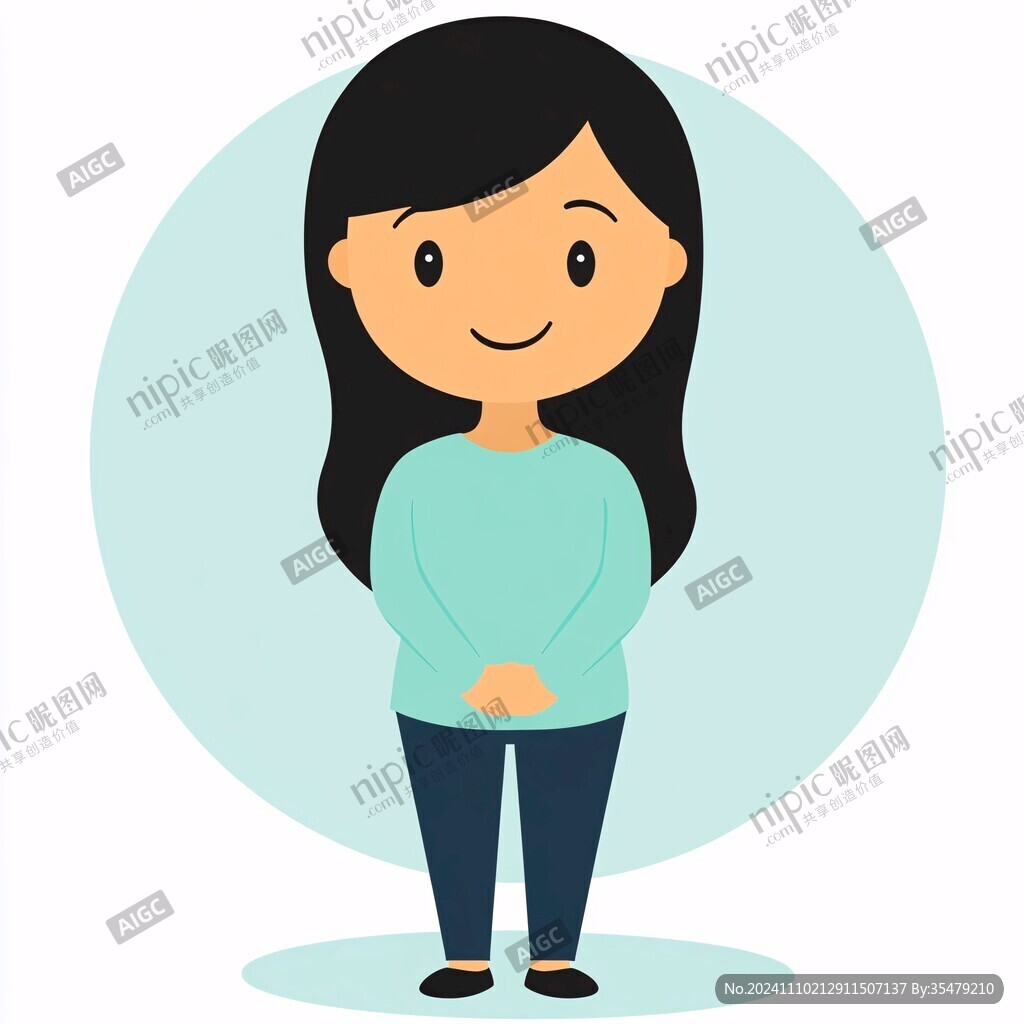 人物女孩扁平