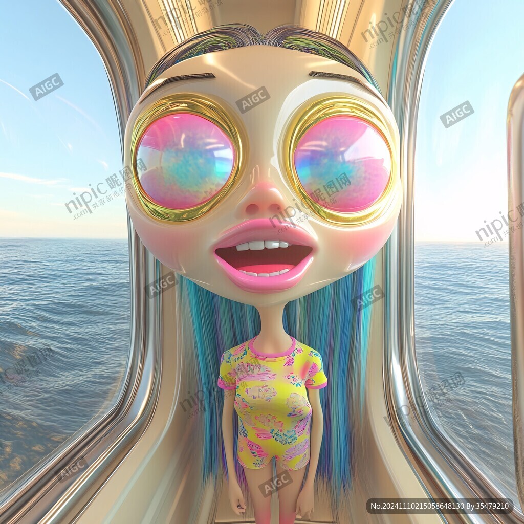 3d效果女孩
