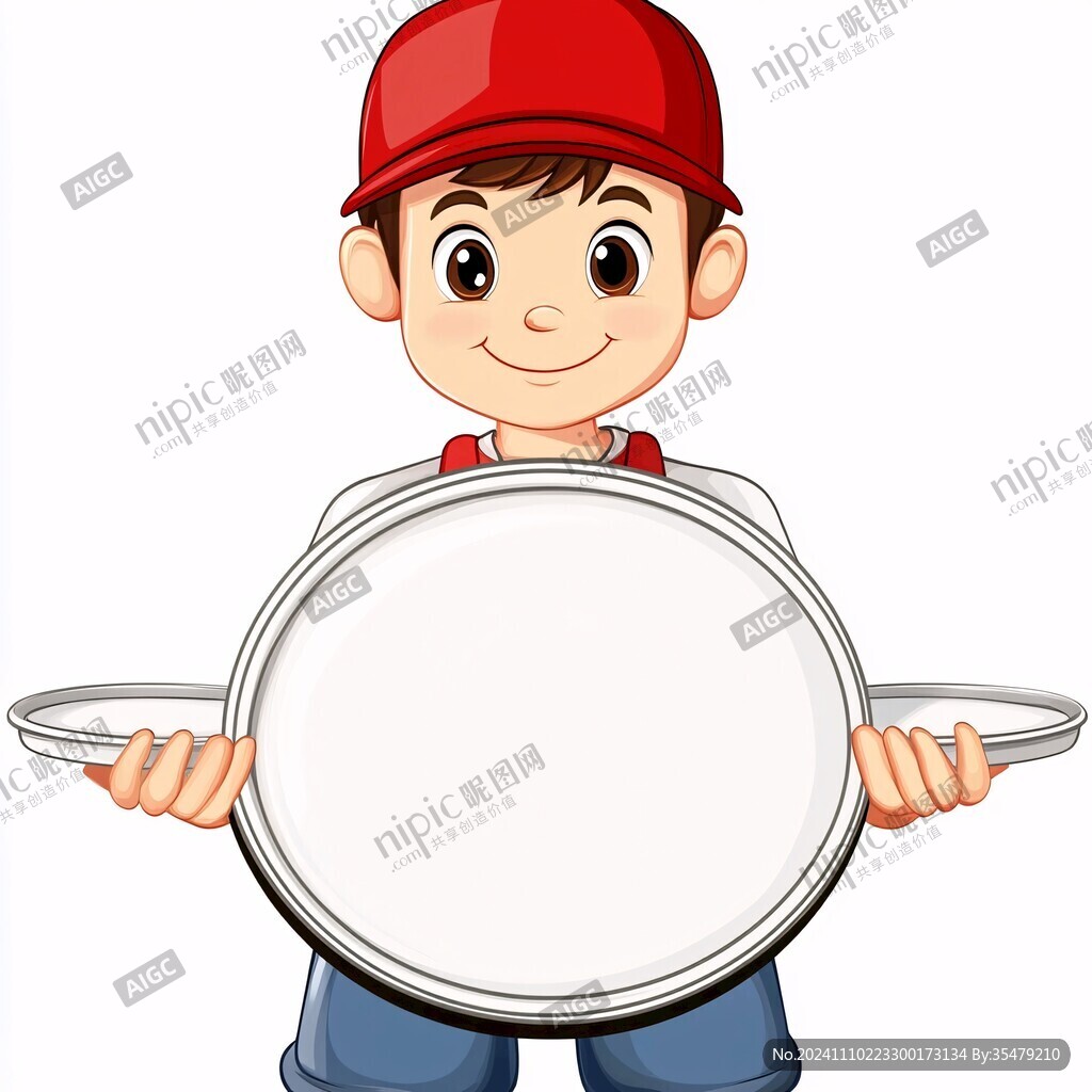 手绘动漫卡通盘子设计