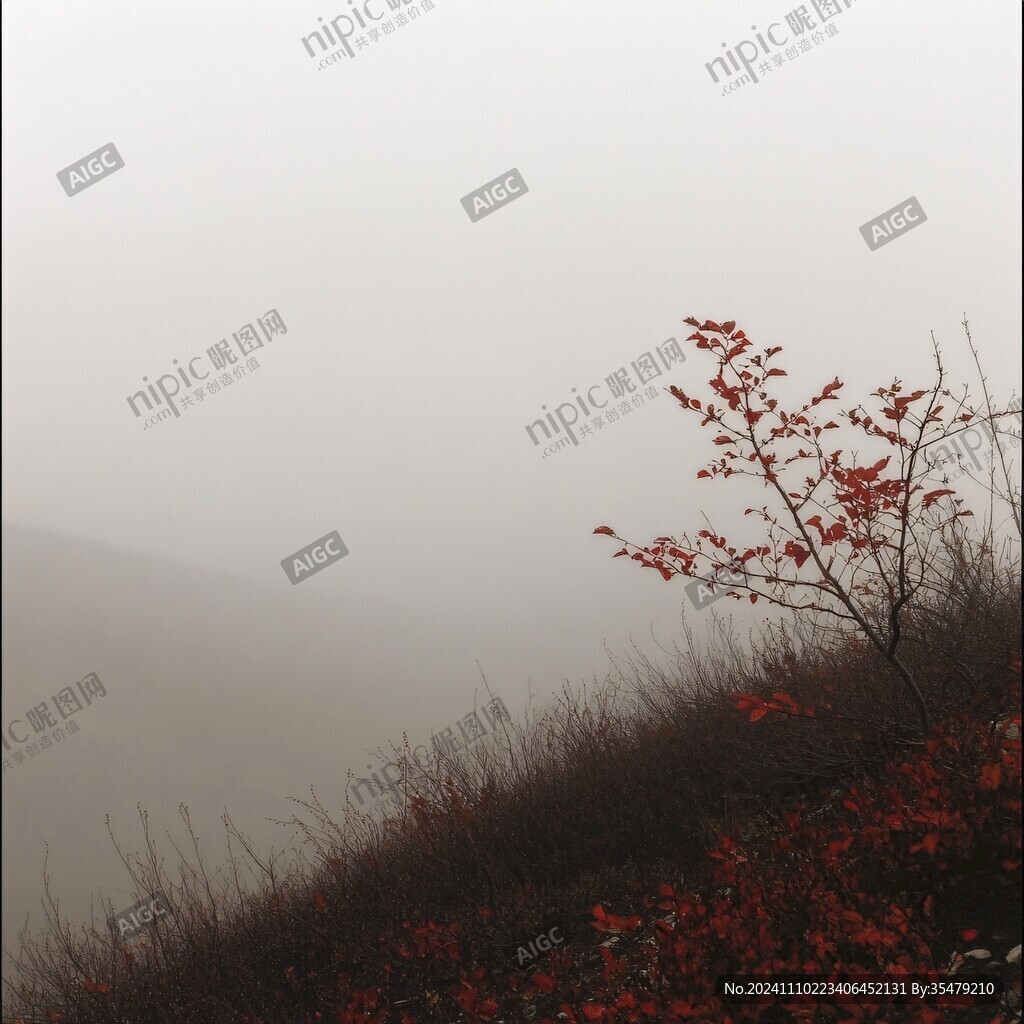 一片山红叶