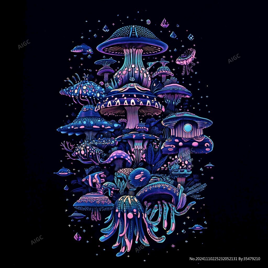 菌菇插画设计
