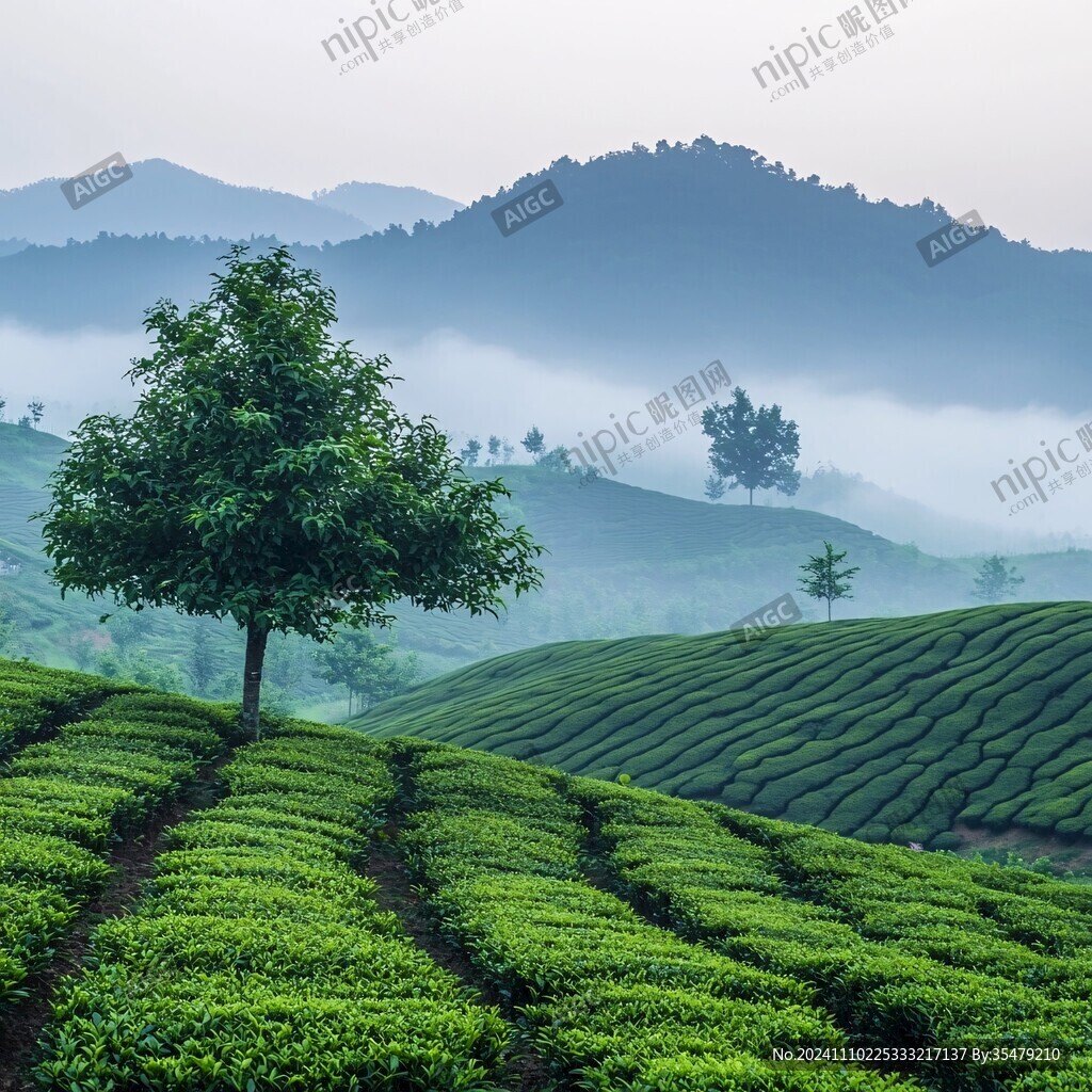 茶山晓雾
