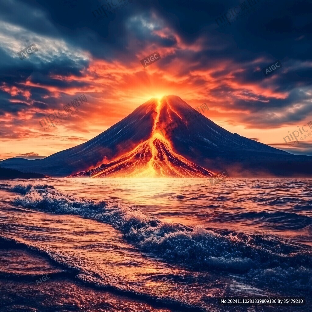 山川冰河火山