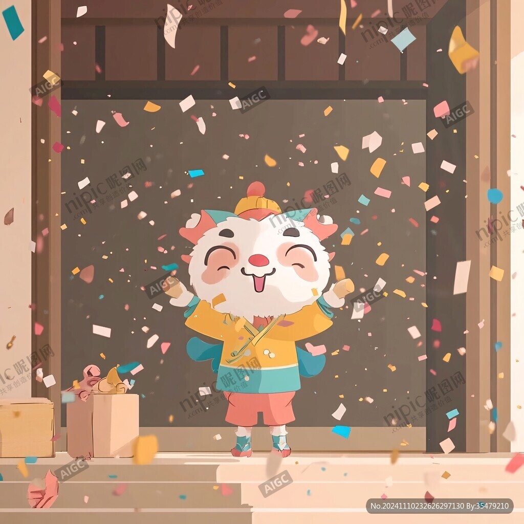 新年拜年插画