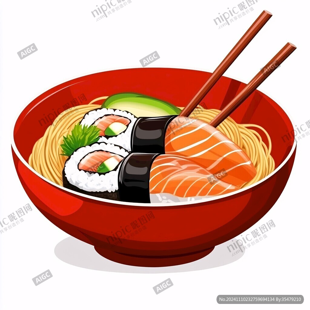 美味拉面插画