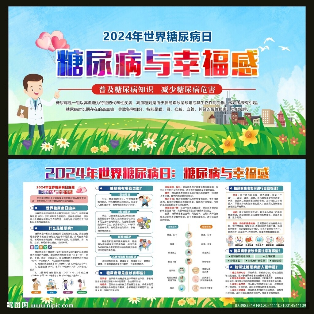 2024世界糖尿病日宣传栏