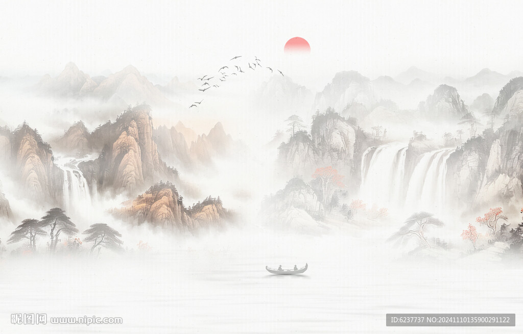 山水水墨画