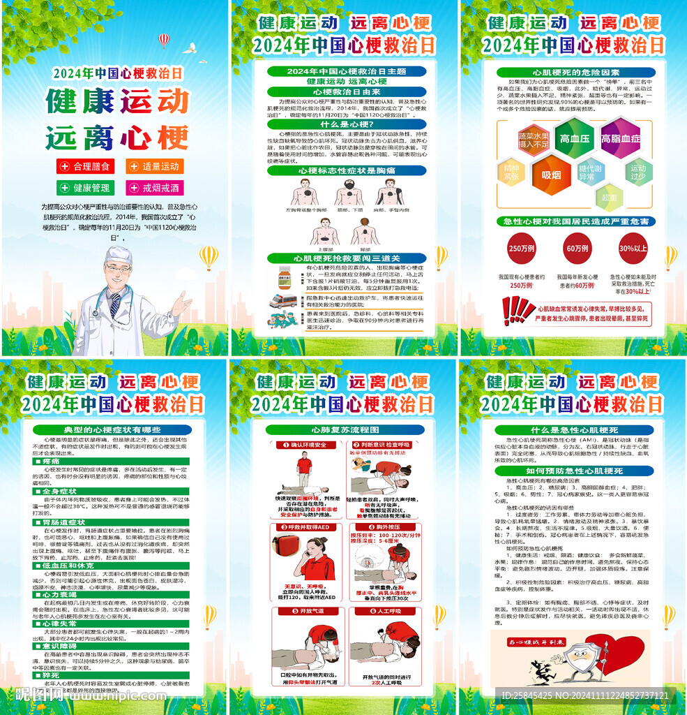 2024年中国心梗救治日海报