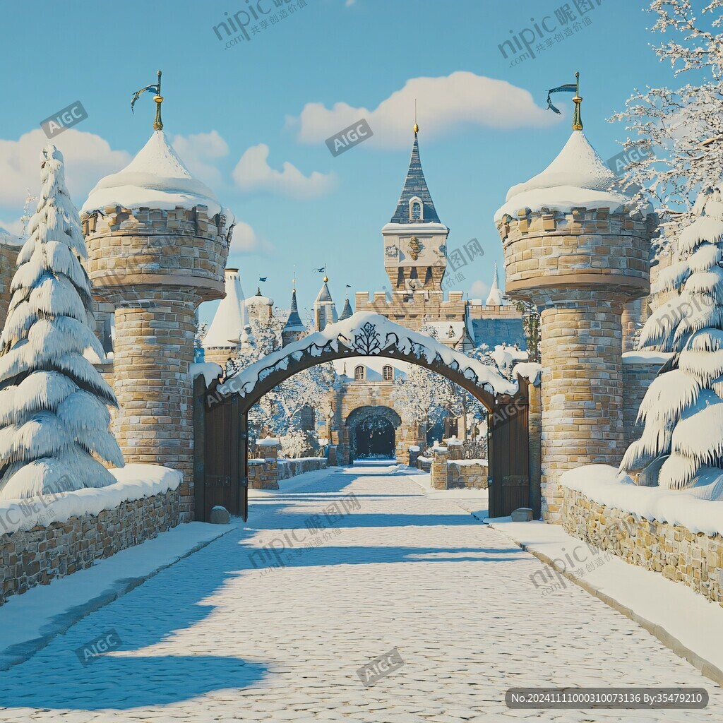 俄罗斯城堡雪景