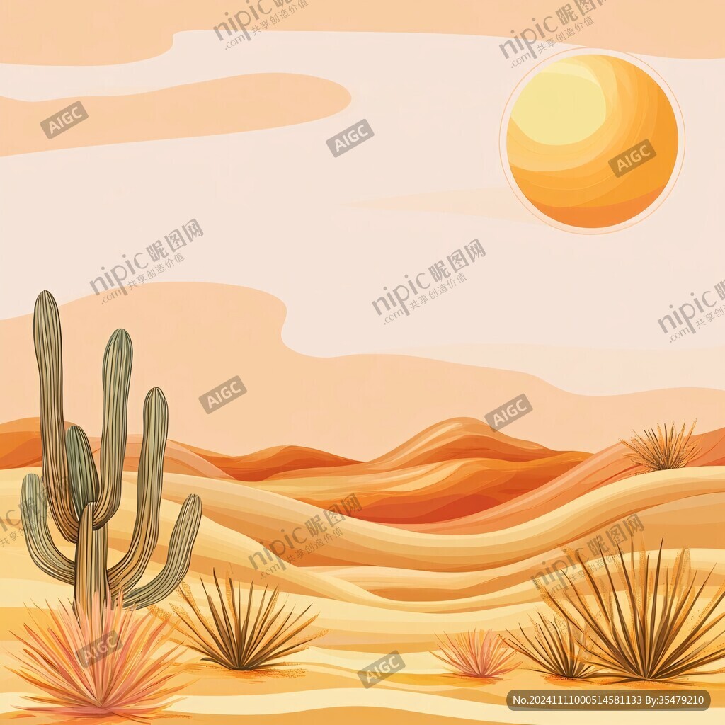 沙漠风景插画