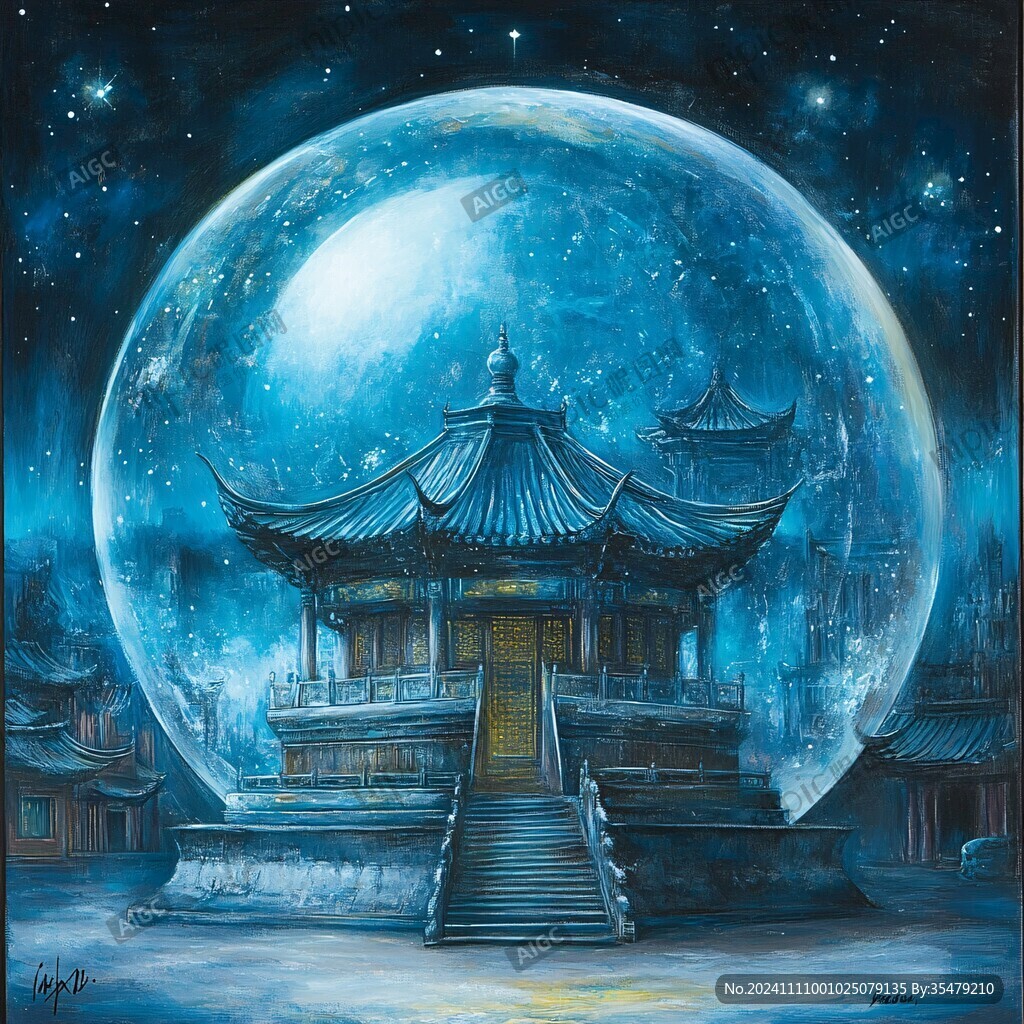 北欧美式天宫风景画