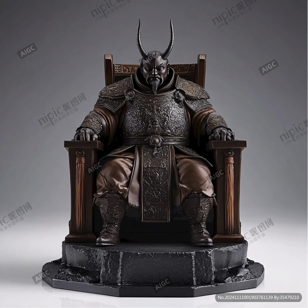 西方武士坐像