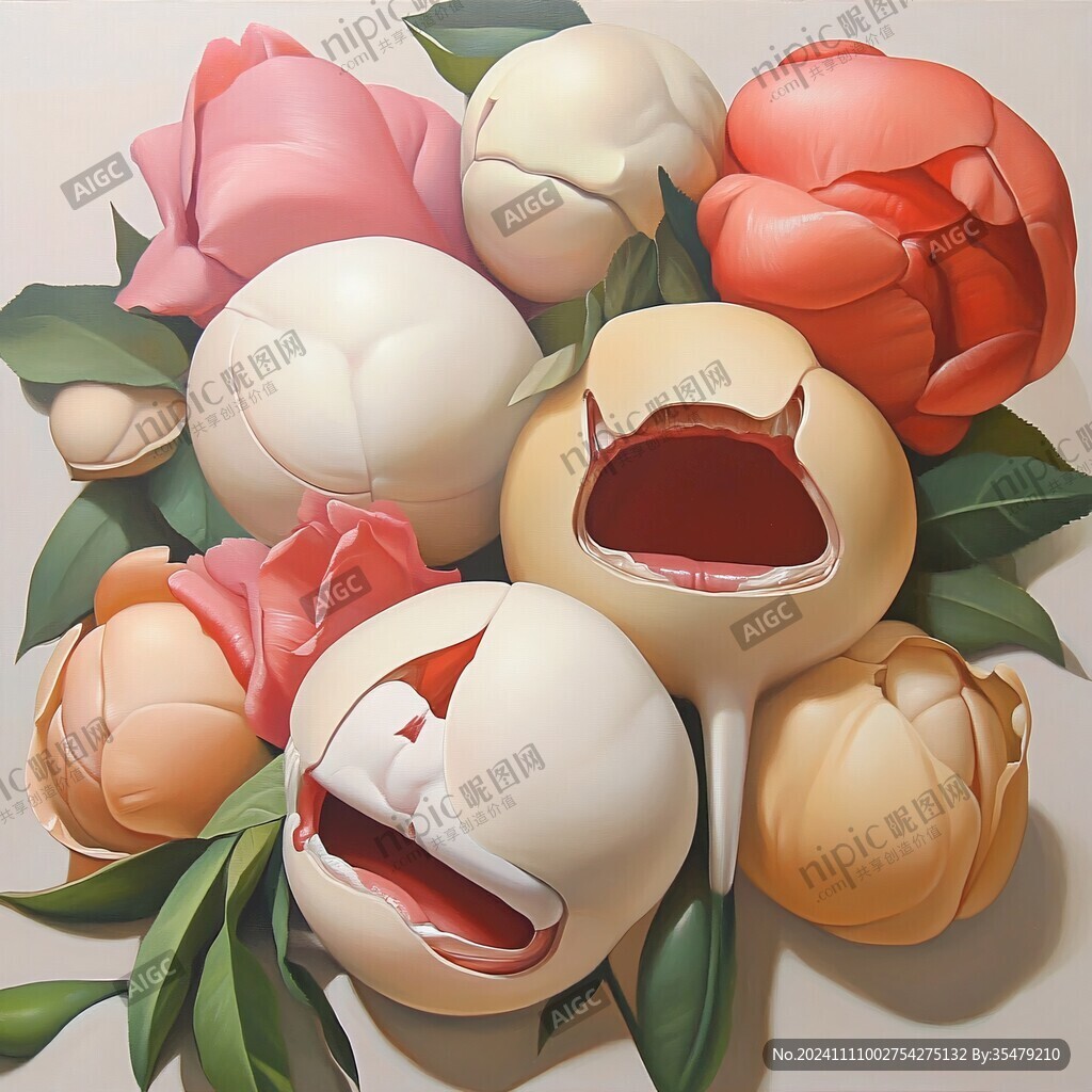 3d卡通花