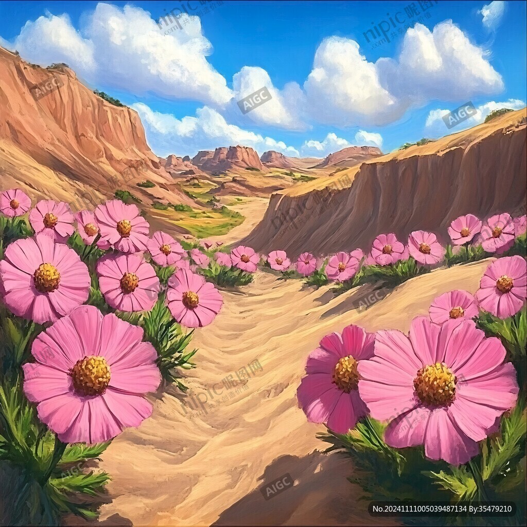 唯美花田场景