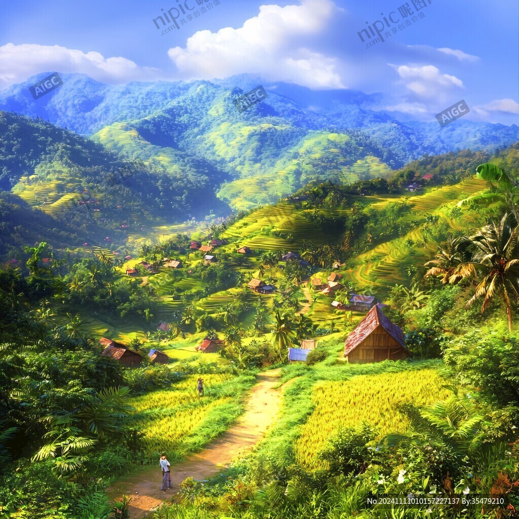 唯美农村场景