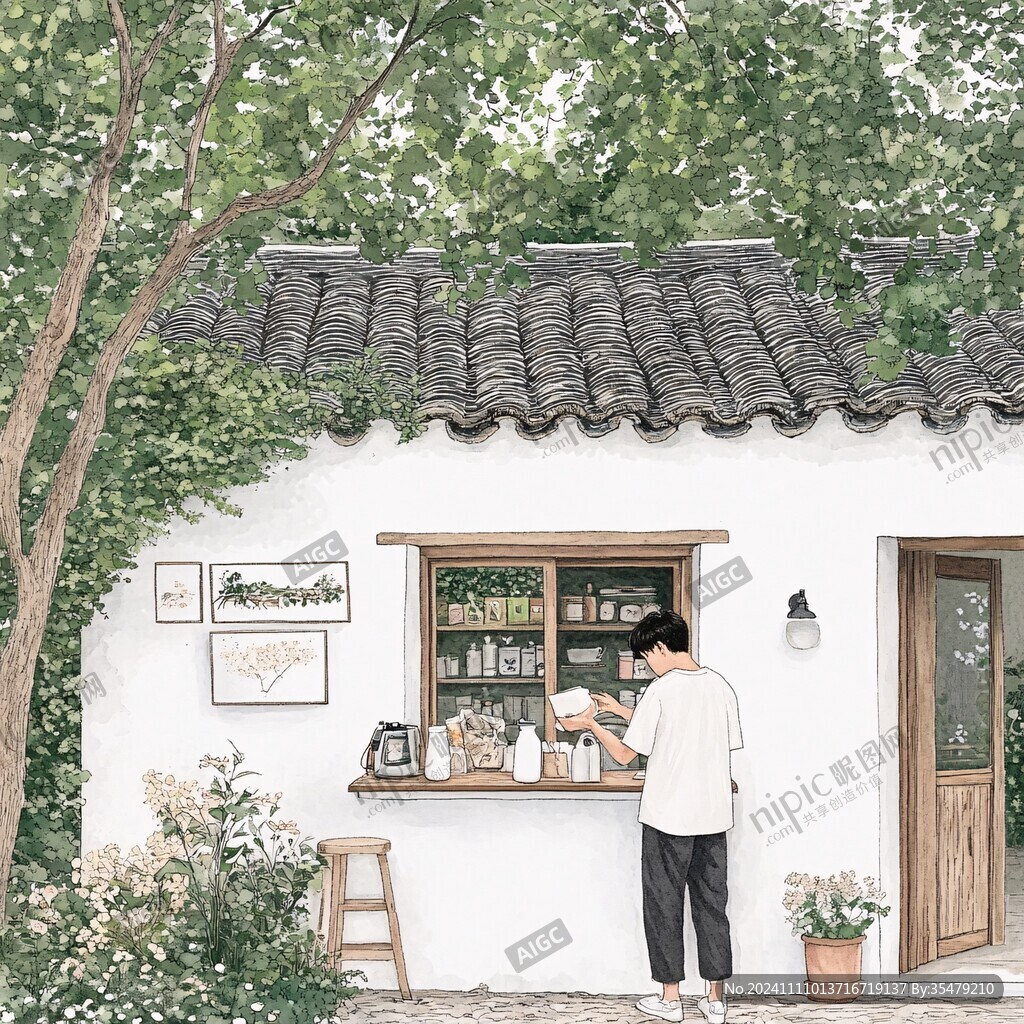 树荫下的小店