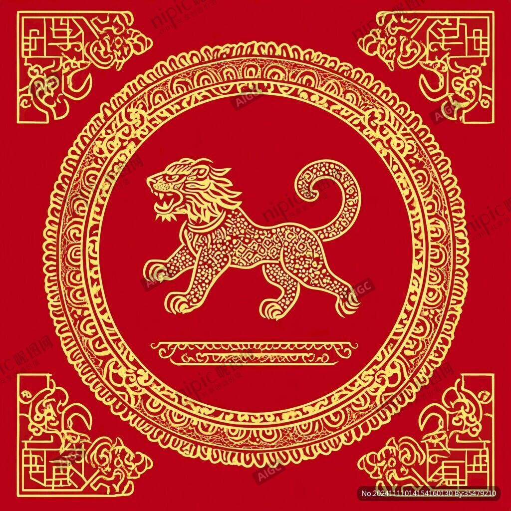 绶带狮纹