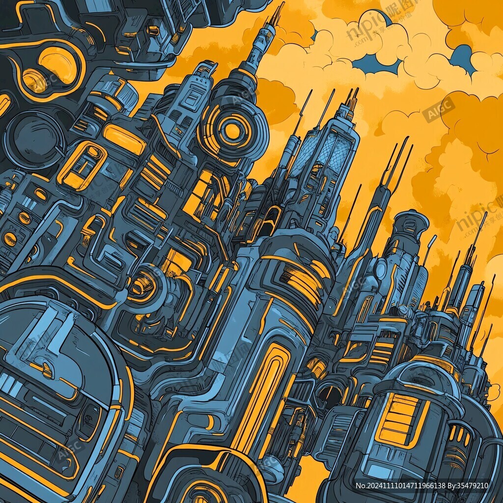 智能城市装饰画
