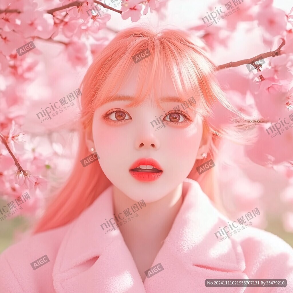 粉色头发少女