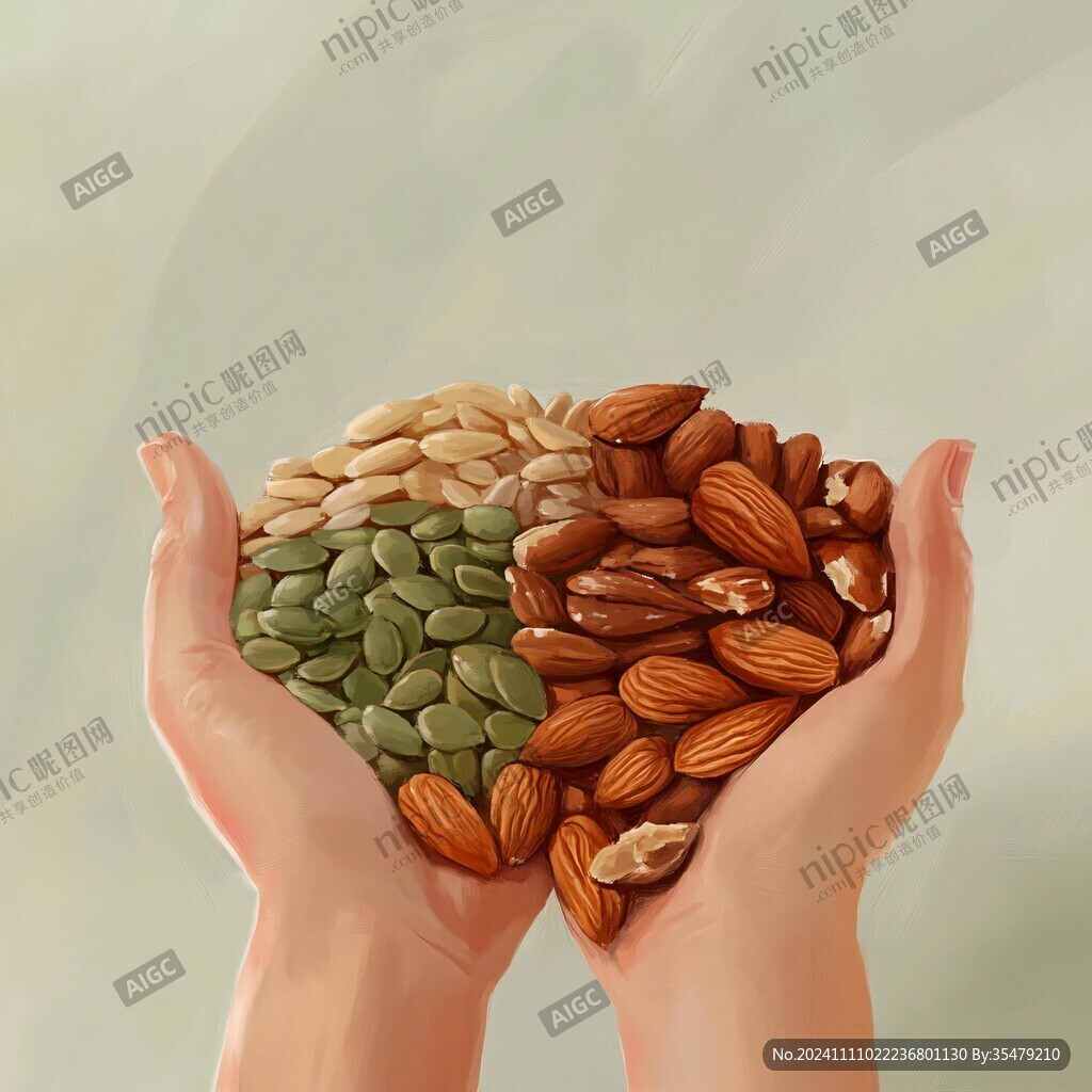 每日坚果插画