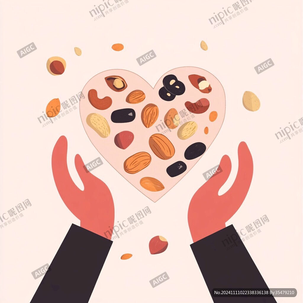 每日坚果插画