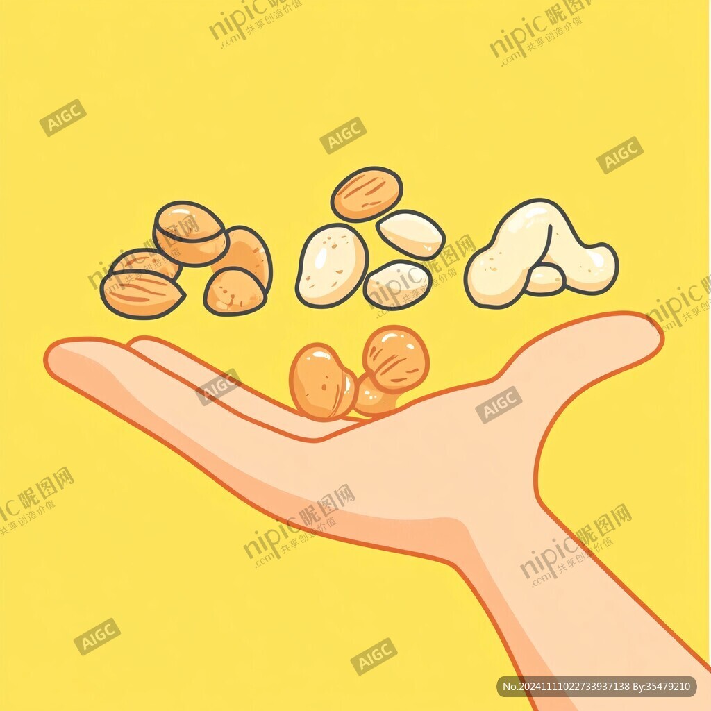 每日坚果插画