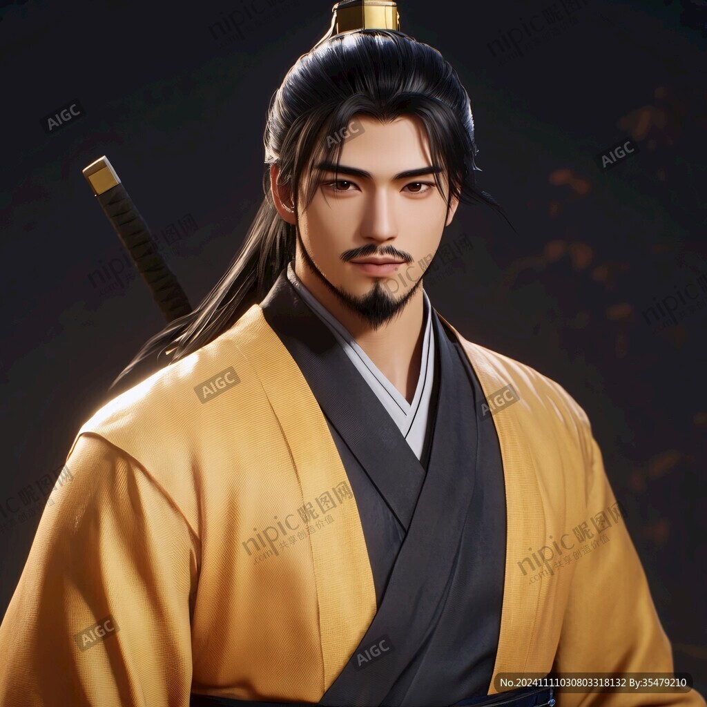 古代帅气大侠端面头像