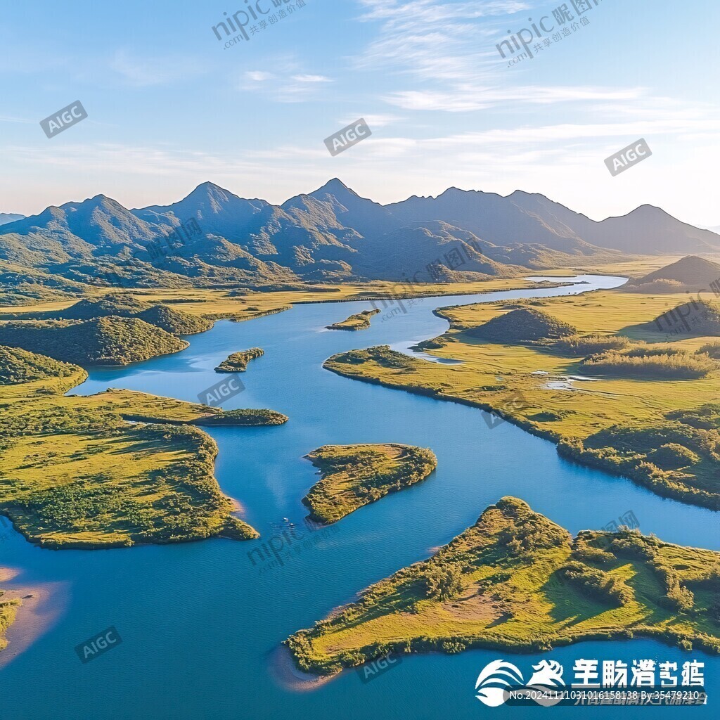 航拍滦河神韵风景区