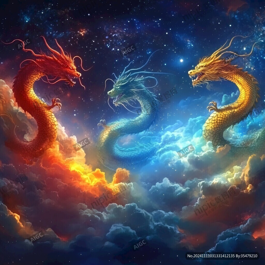 高清唯美双龙戏珠
