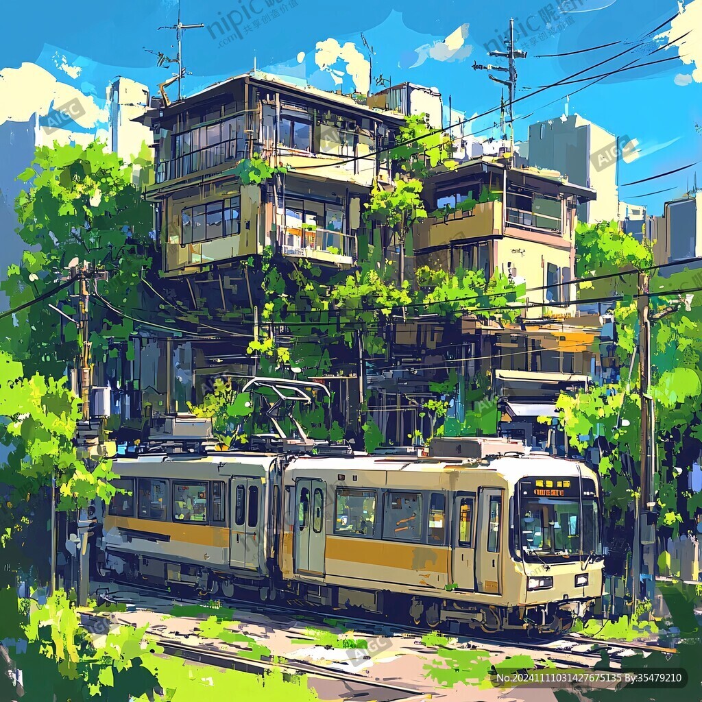 动漫场景插画
