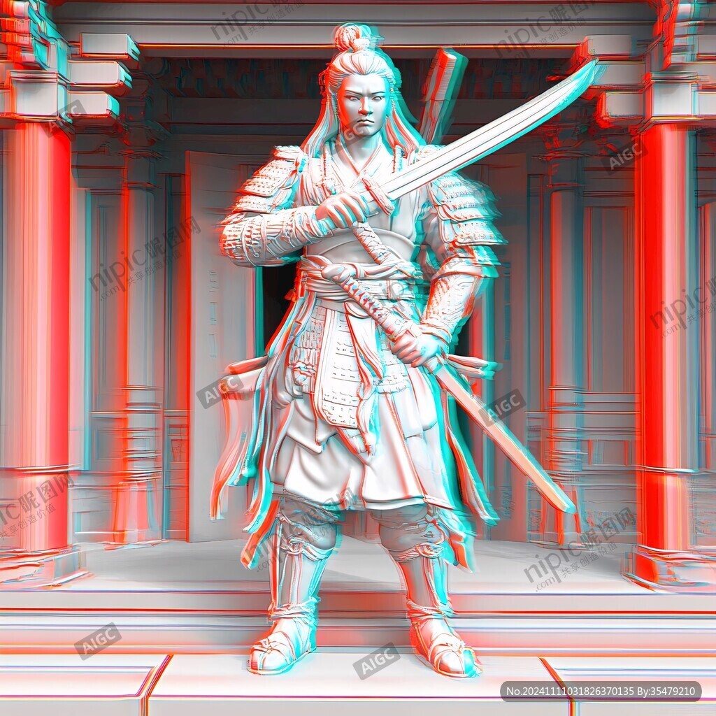 卡通武士模型