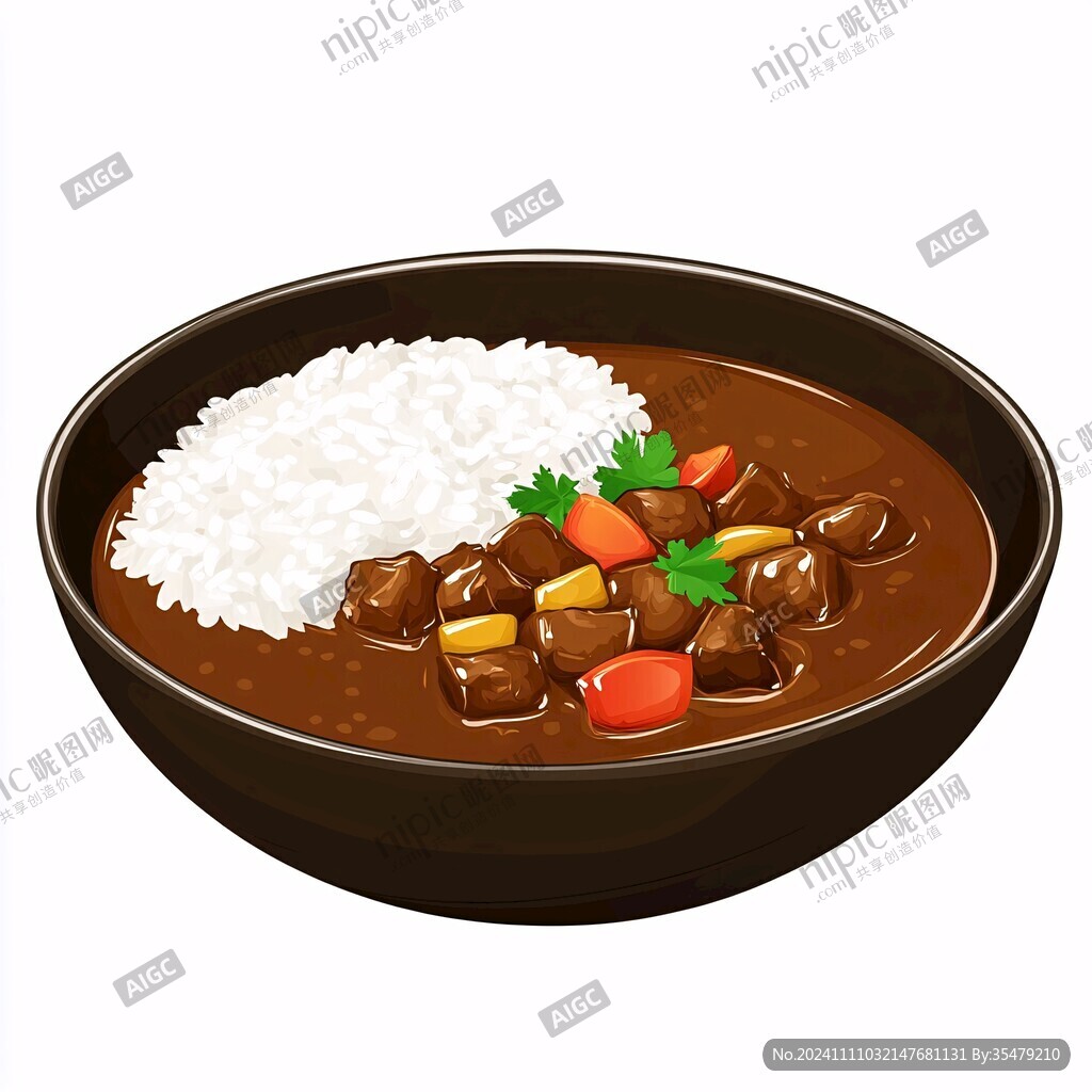 咖喱饭插画