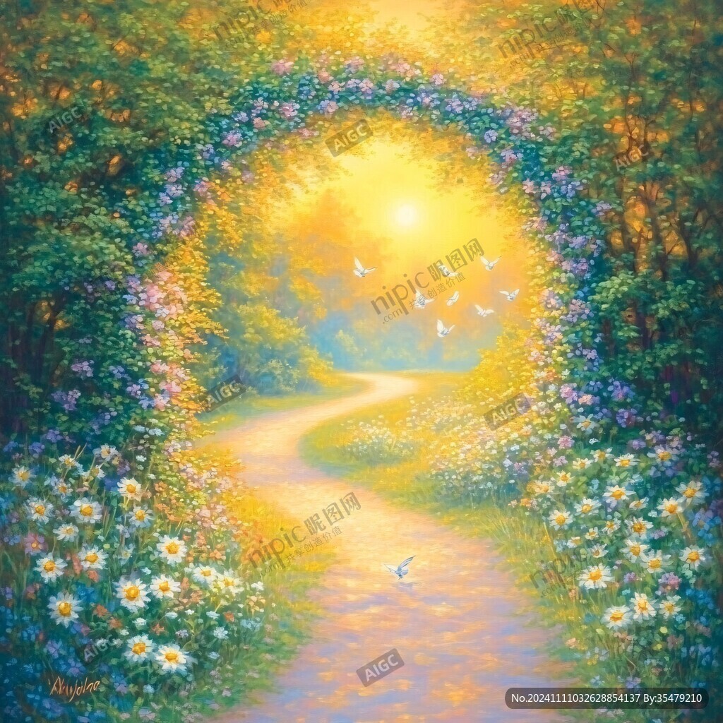欧式装饰画时光隧道
