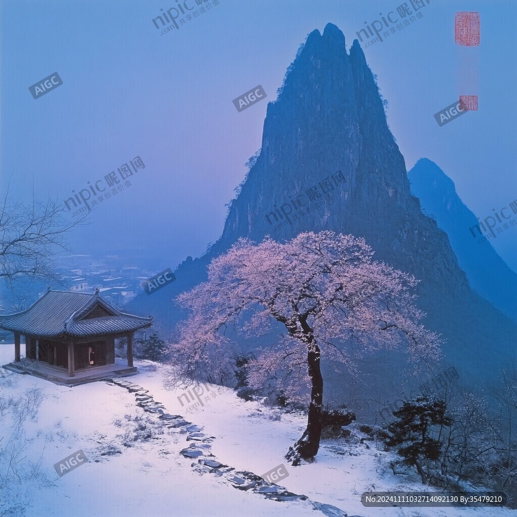 灵旗峰雪景