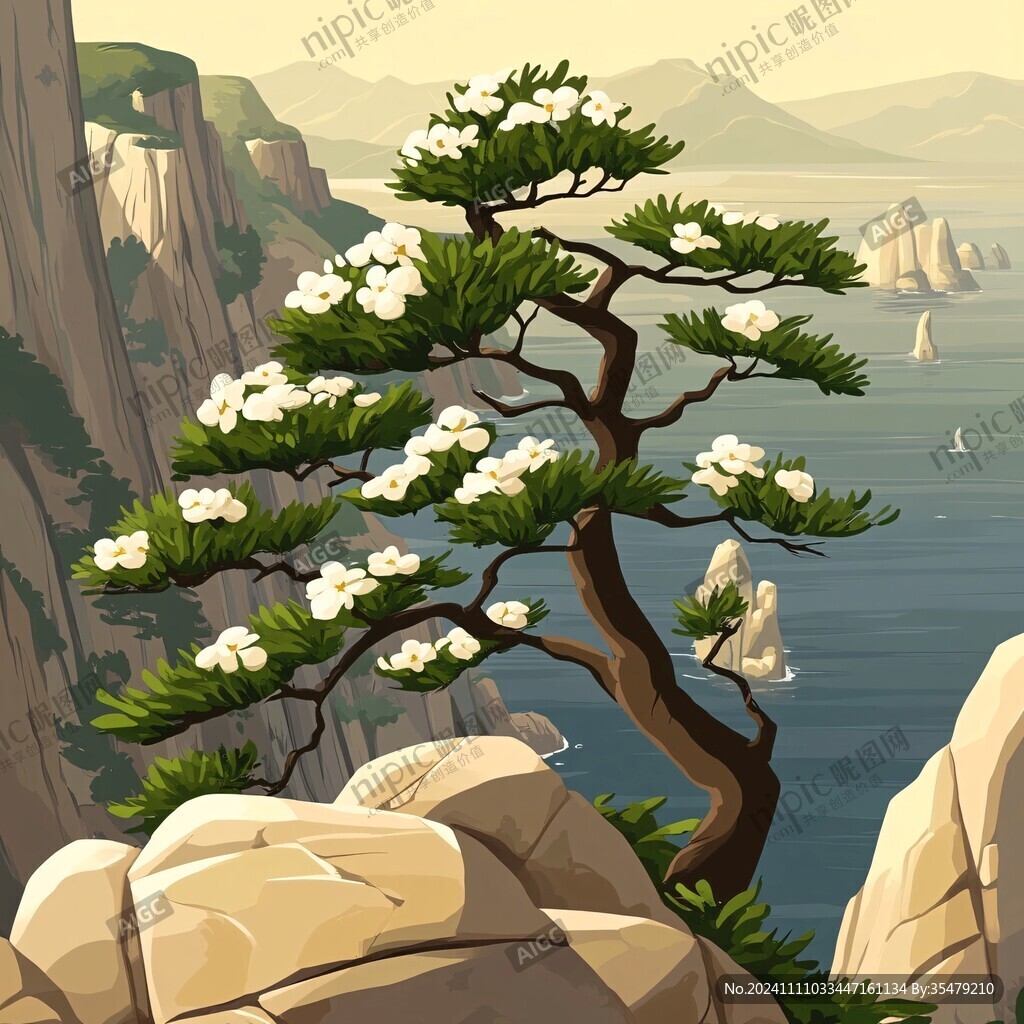 鼠绘迎客松