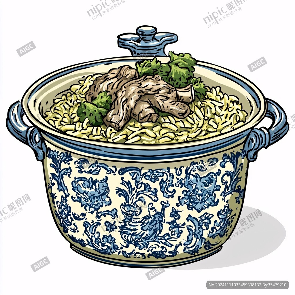 大碗面插画