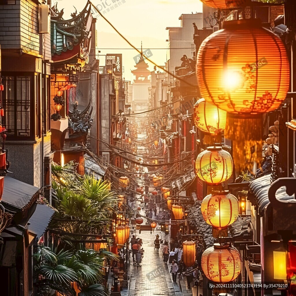 繁荣的古街
