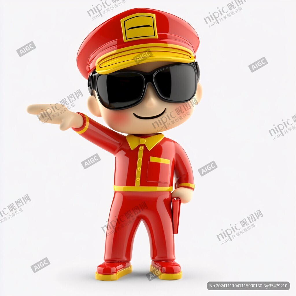 卡通形象卡通敬礼