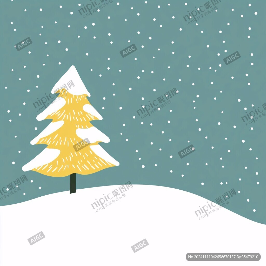 雪松插画
