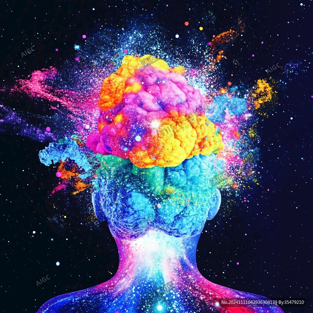 炫丽多彩色粉末海报