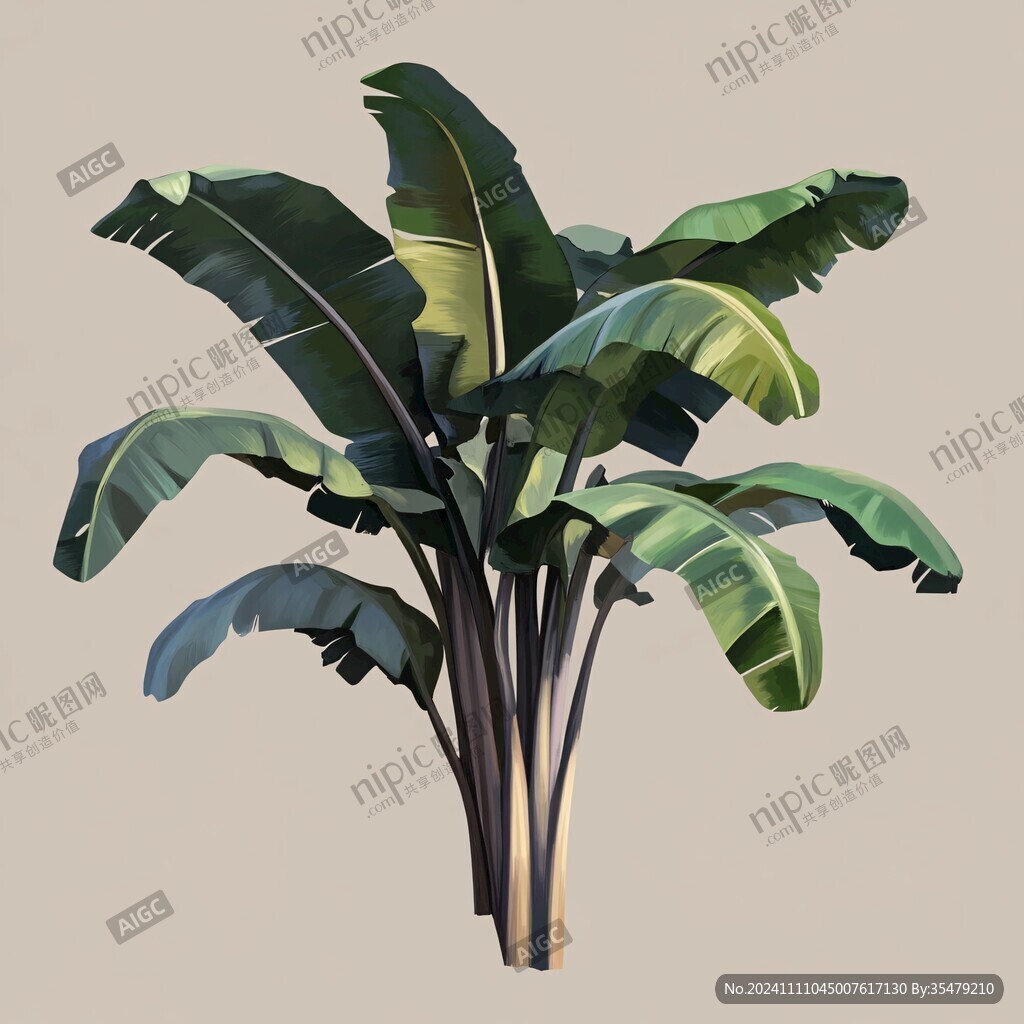 手绘芭蕉树
