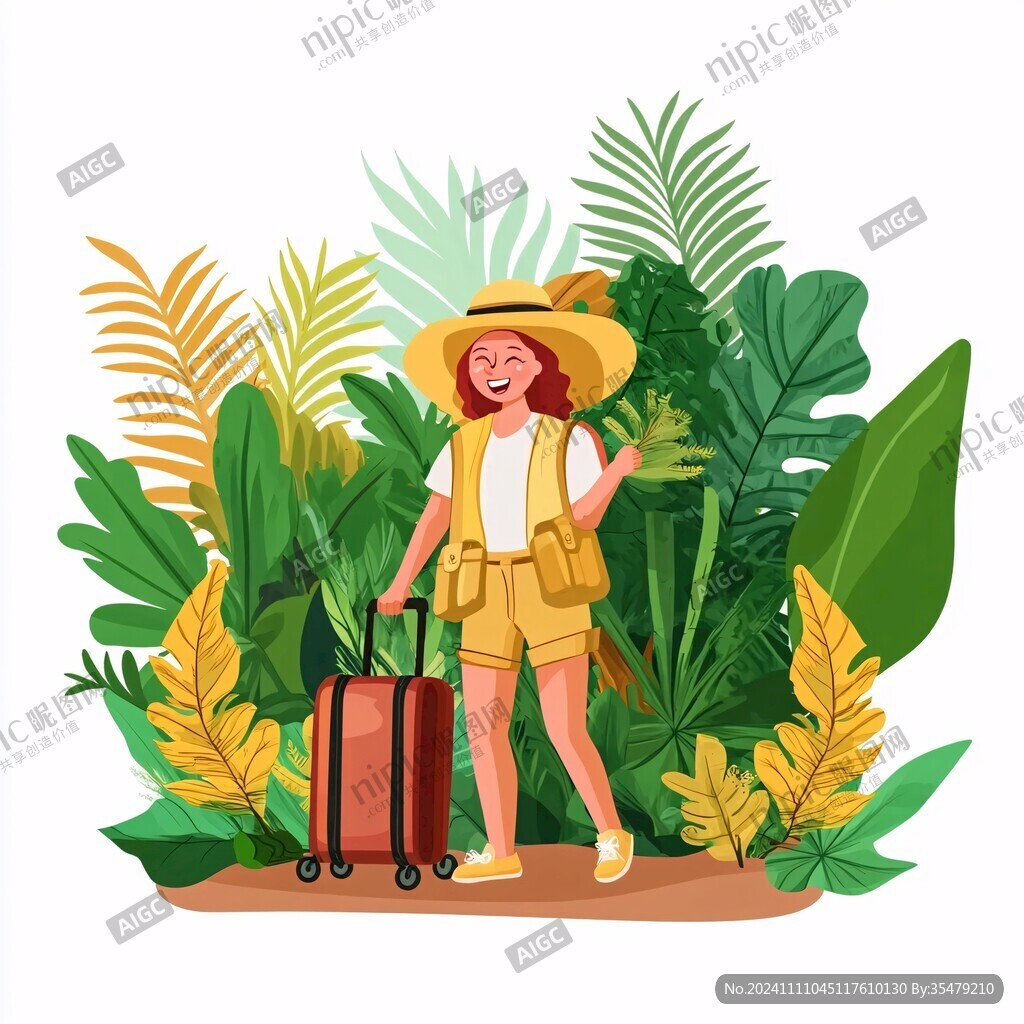 旅游人物插画