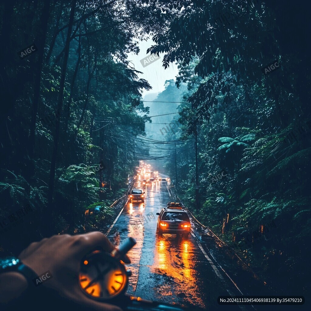 雨夜山路
