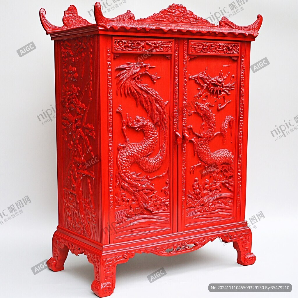雕花吉祥小柜