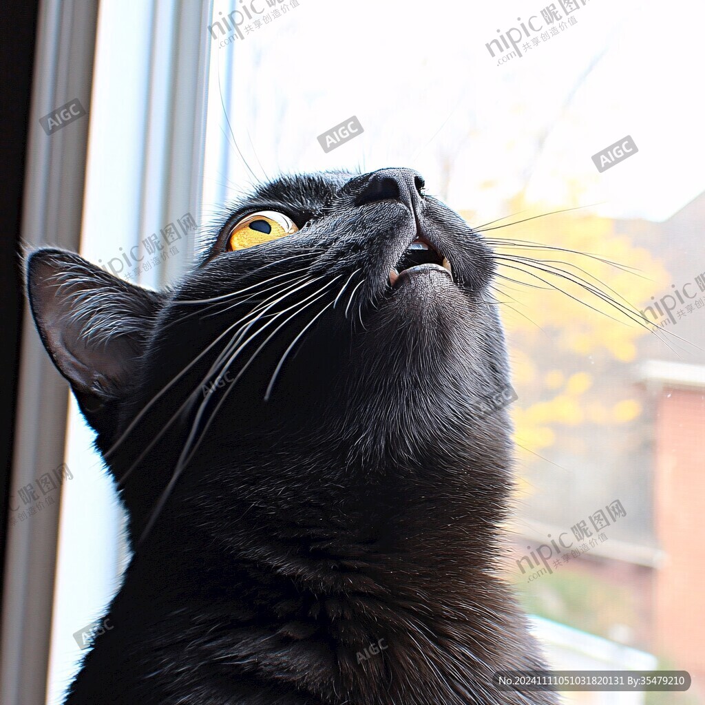 望天的猫咪