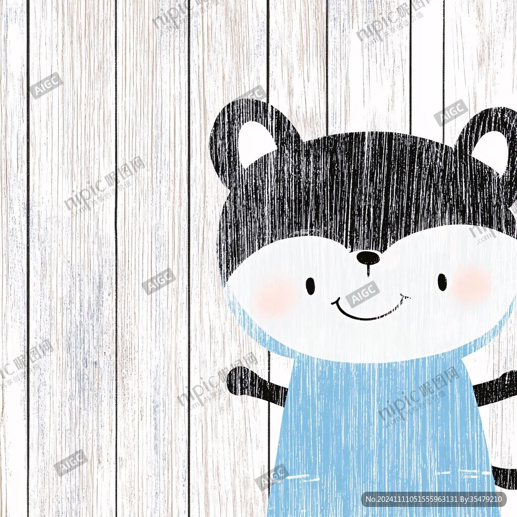 手绘卡通小熊本子设计